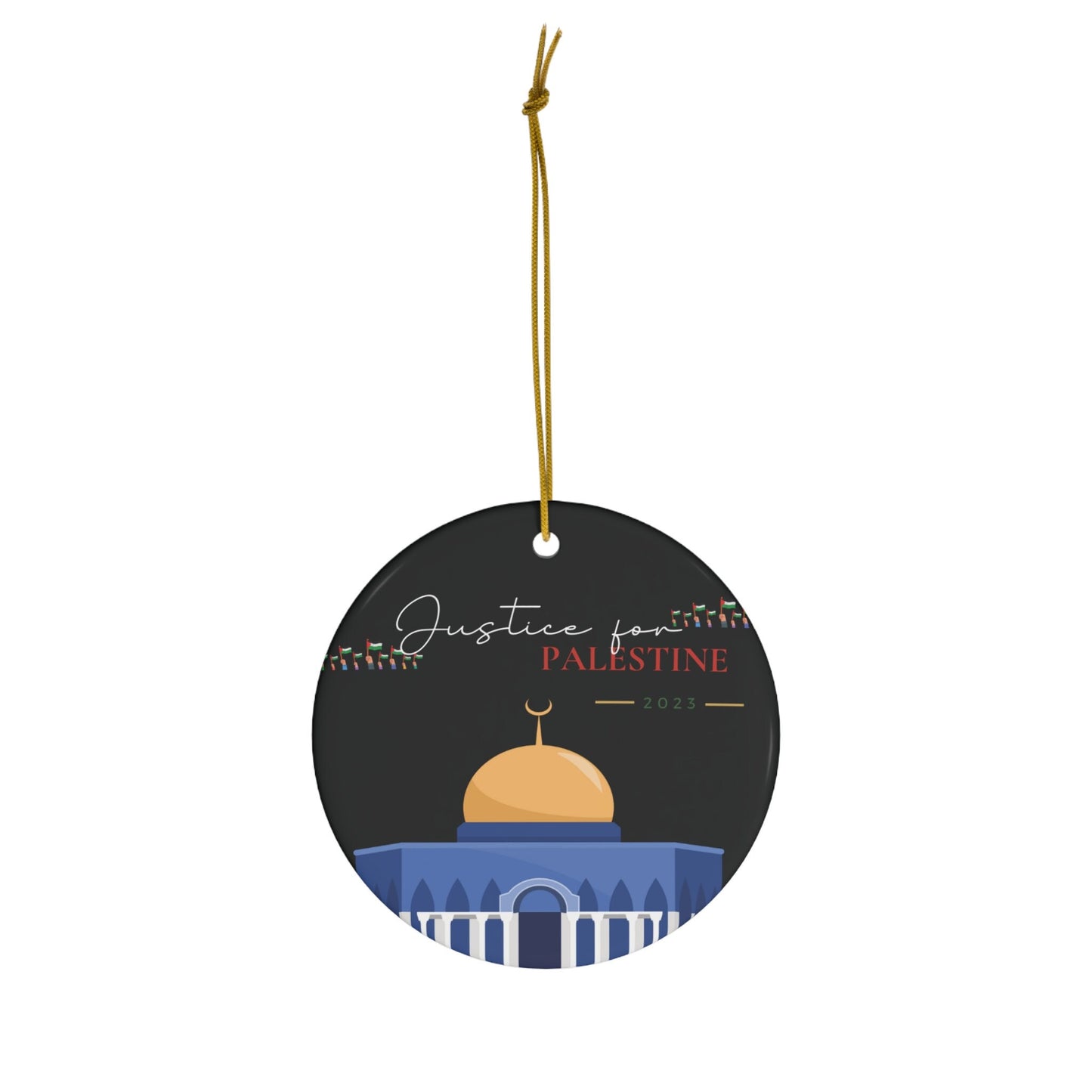 Justice for Palestine | Ceramic Ornament | 2 Shapes