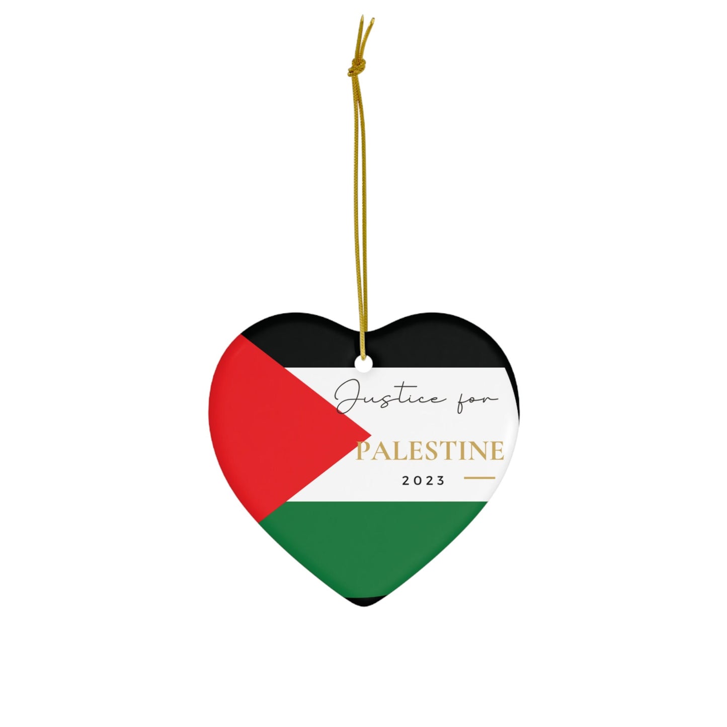 Justice for Palestine | Gift Ceramic Ornament | 2 Shapes