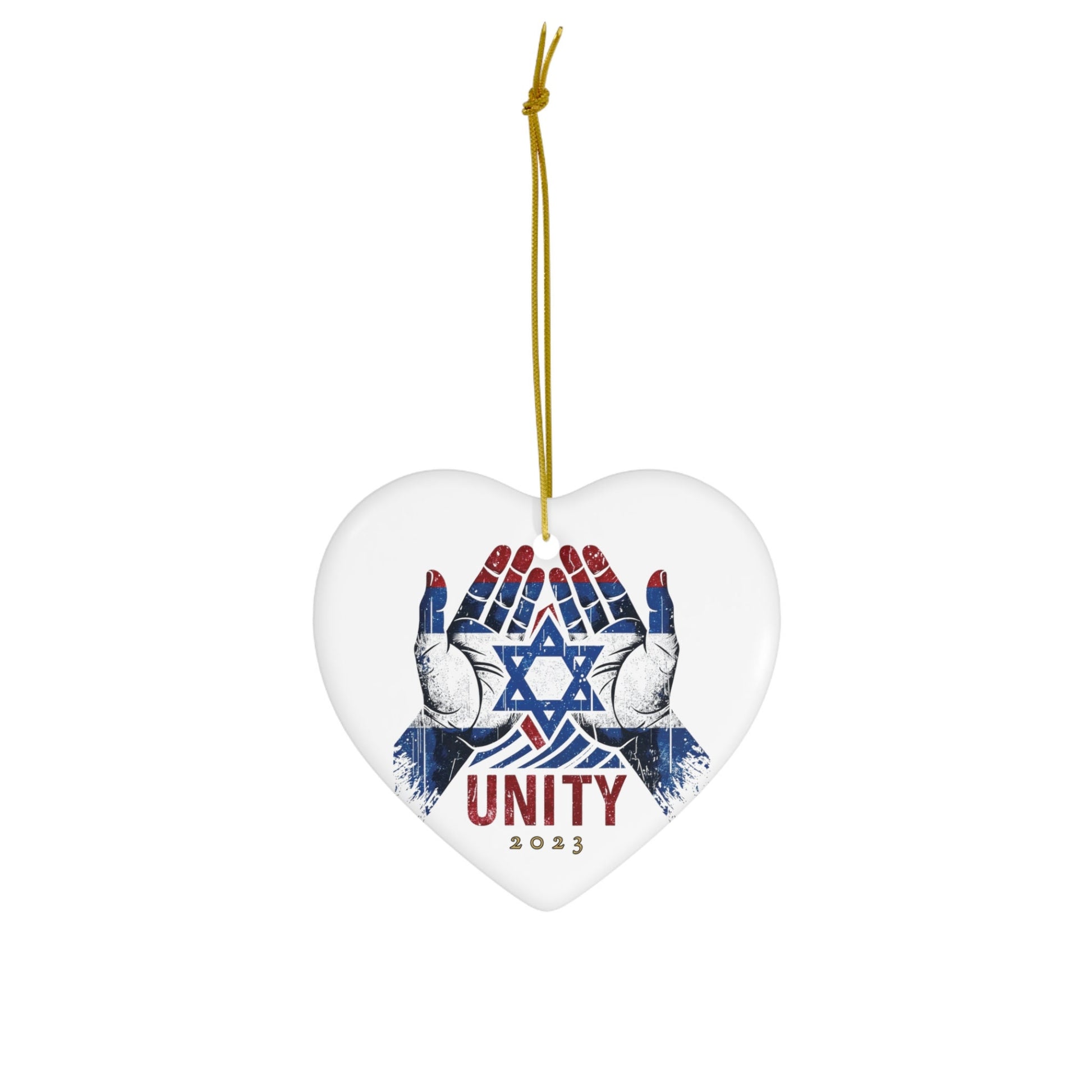 I Stand With Israel Ceramic Ornament, 3 Shapes