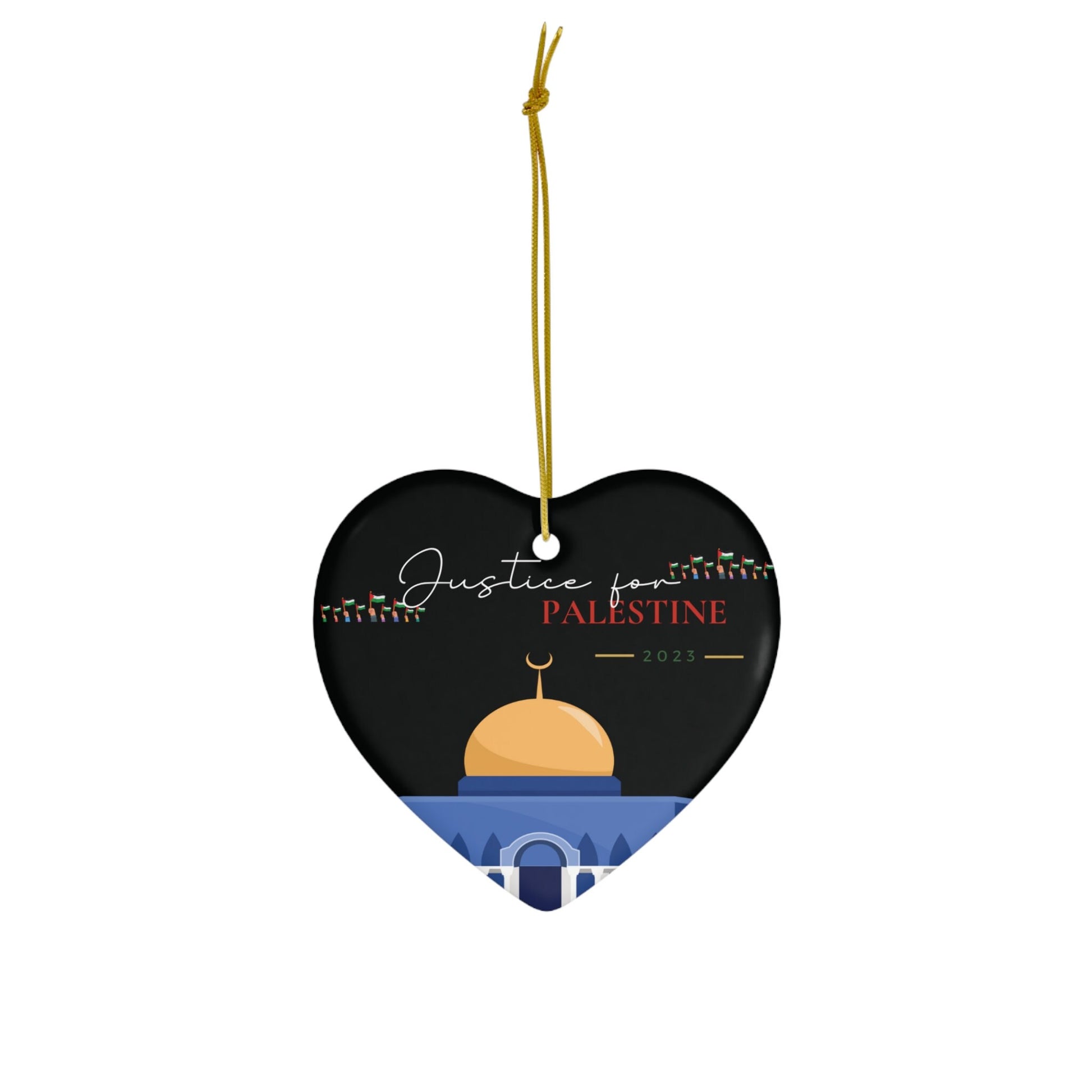 Justice for Palestine | Ceramic Ornament | 2 Shapes