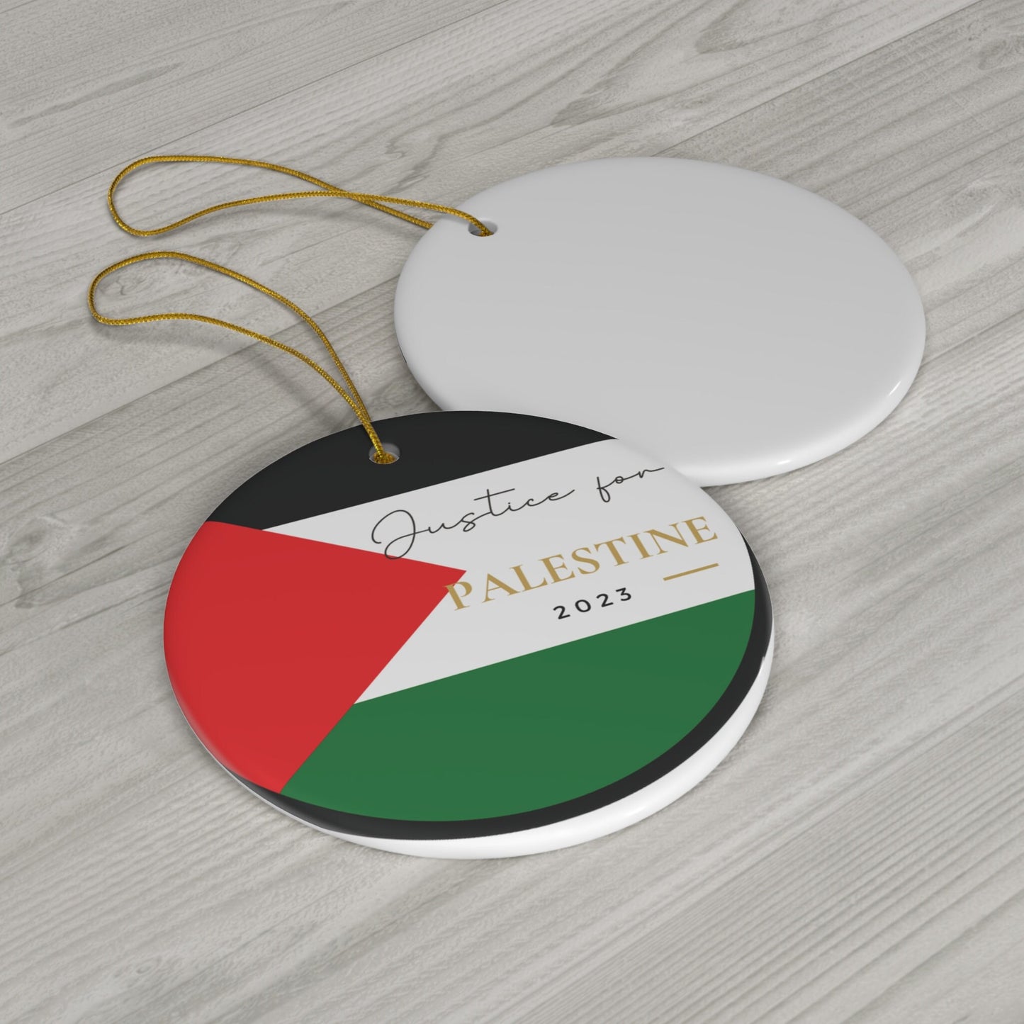 Justice for Palestine | Gift Ceramic Ornament | 2 Shapes