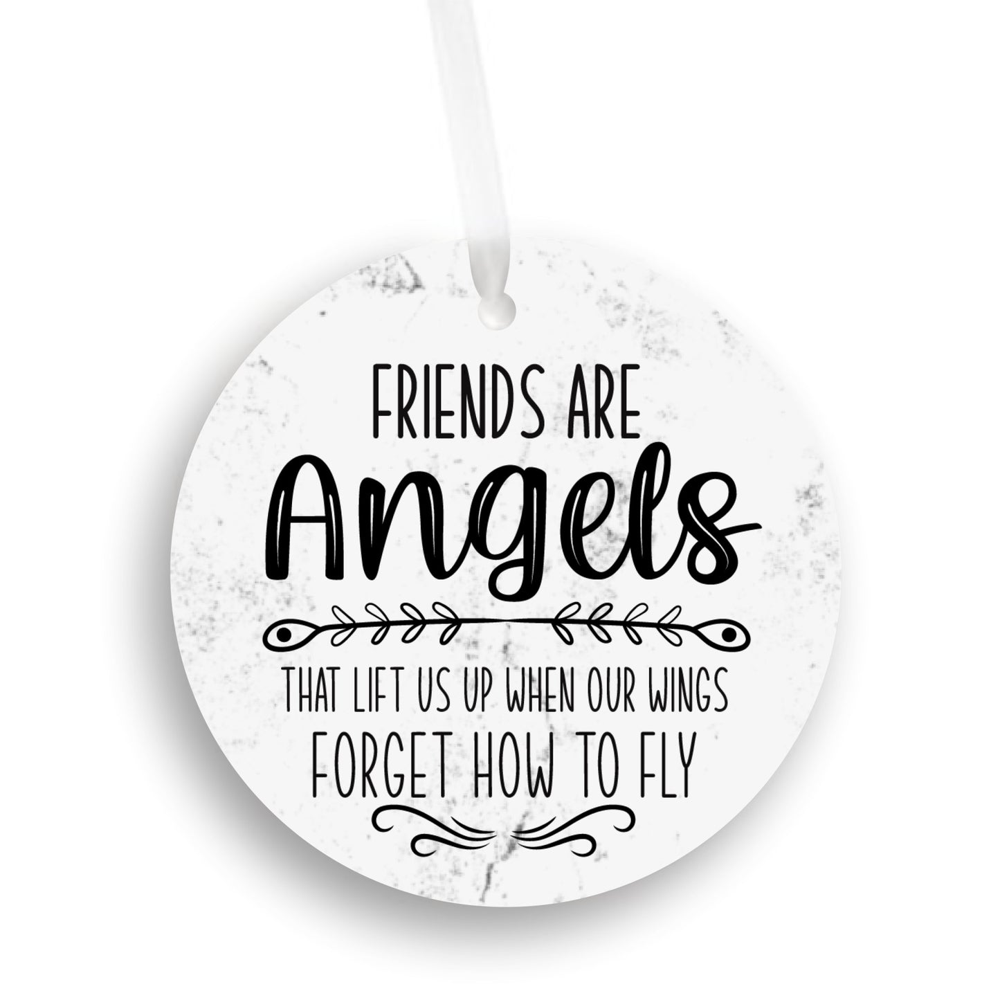 Friends Are Angels Christmas Gift Ornament | Give It As a Thoughtful Gift to Your Best Friend, Friends, Family Members or Loved Ones.