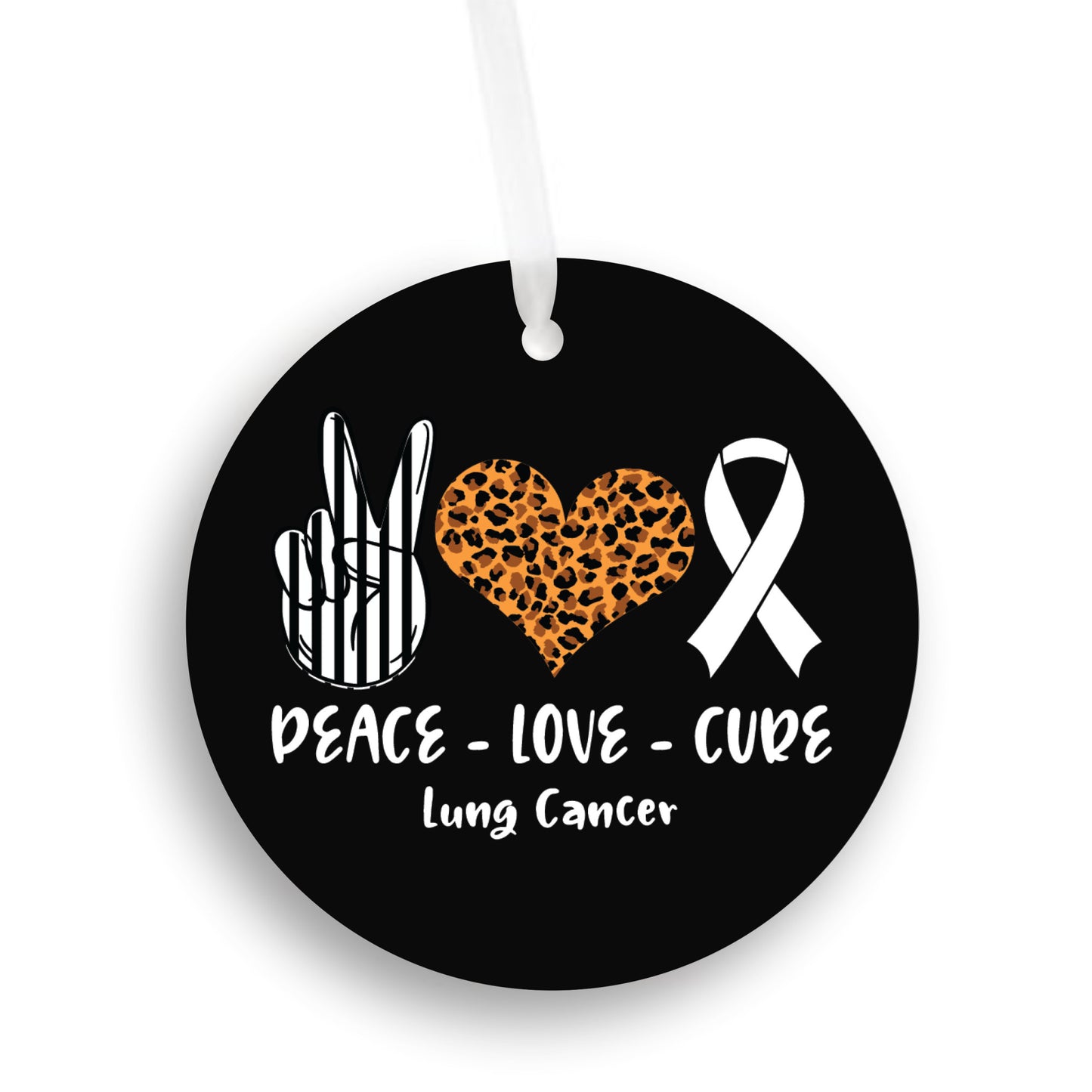 Lung Cancer Awareness Car Ornament Gift