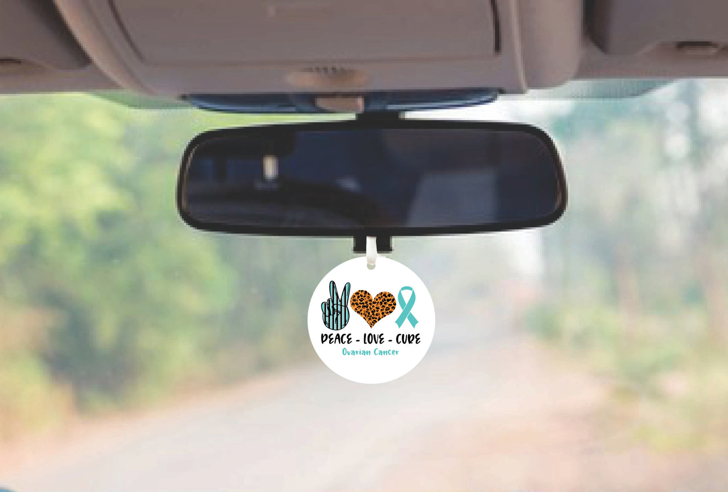 Ovarian Cancer Awareness Car Charm Accessory Gift