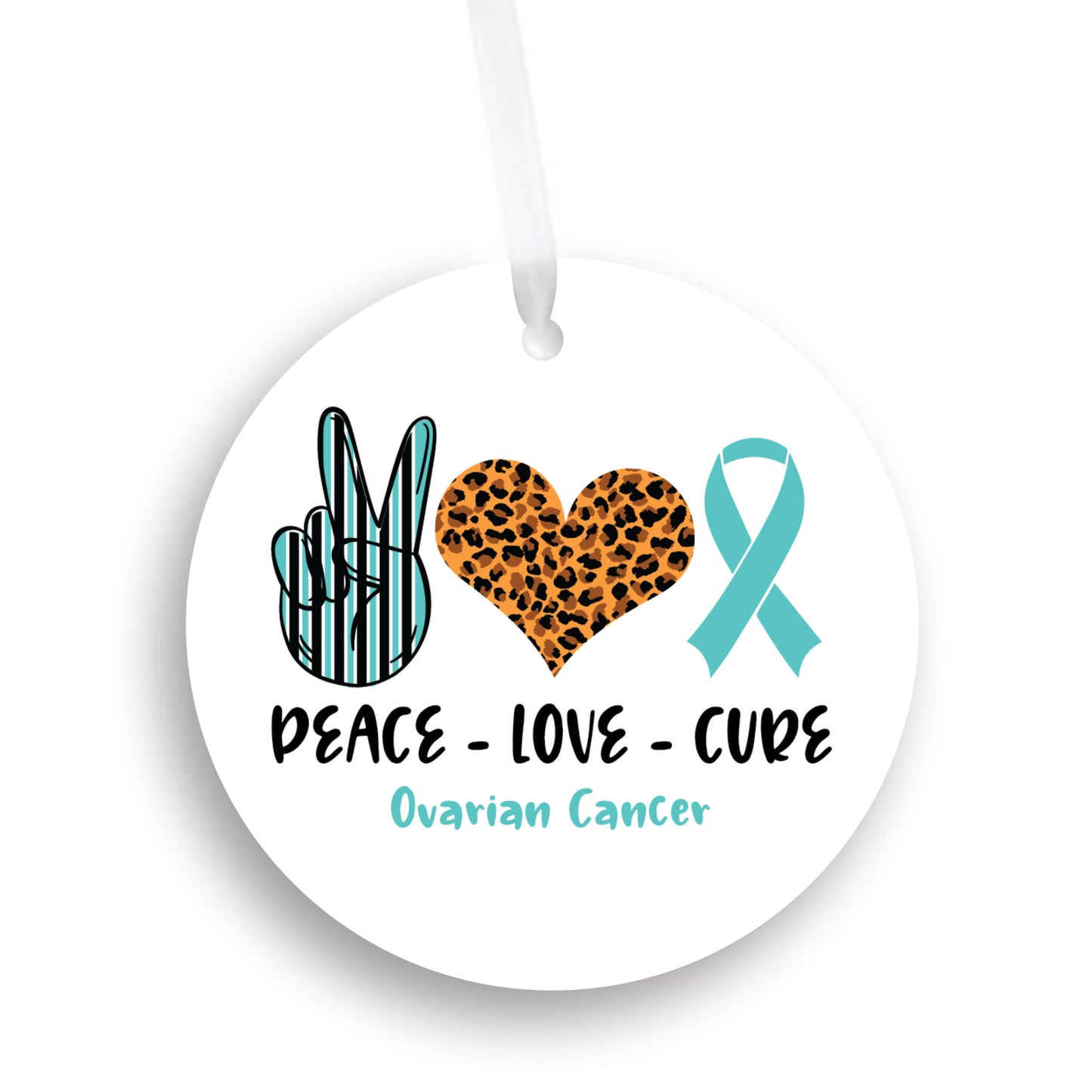 Ovarian Cancer Awareness Car Charm Accessory Gift