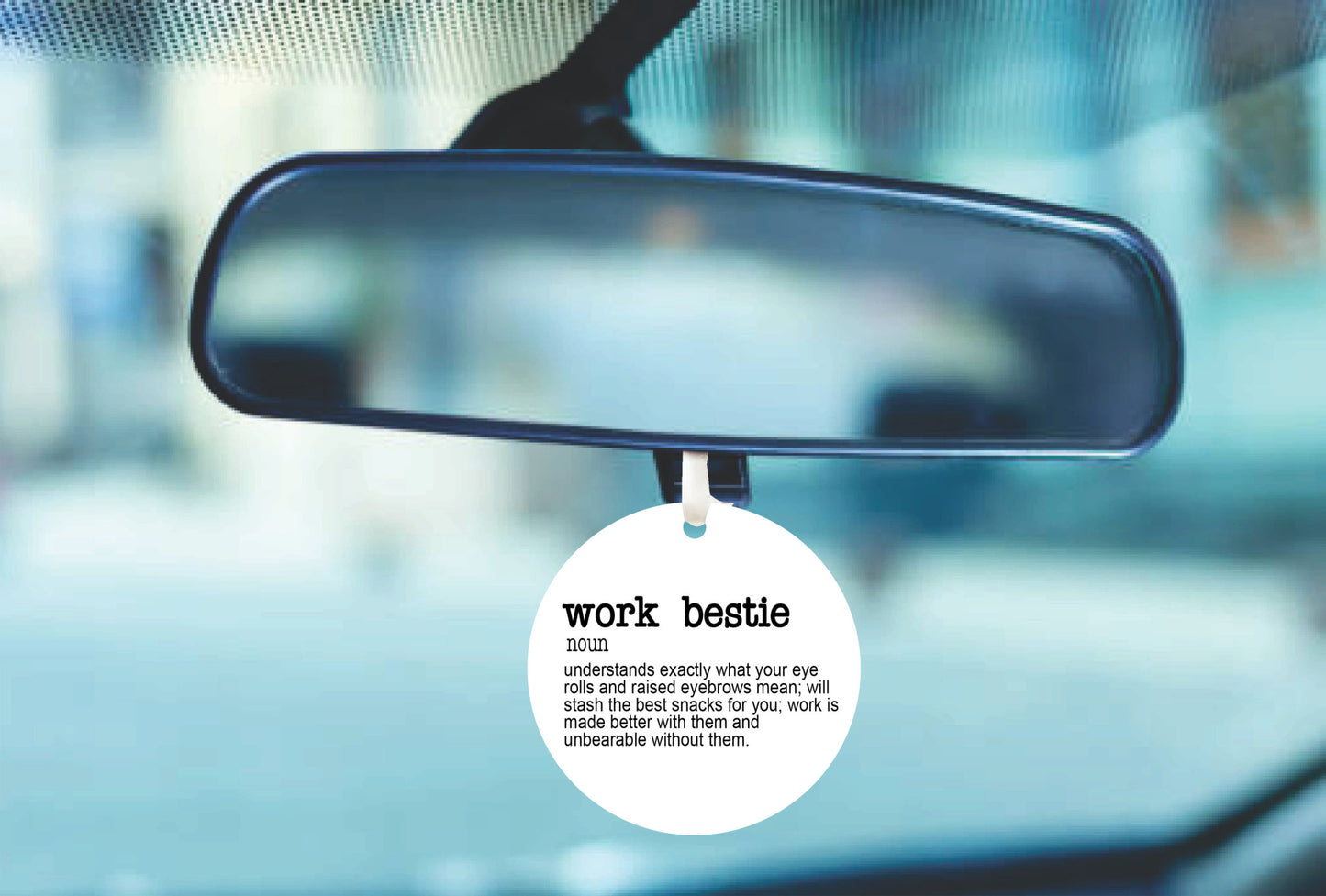 Work Bestie Car Charm Accessory Gift