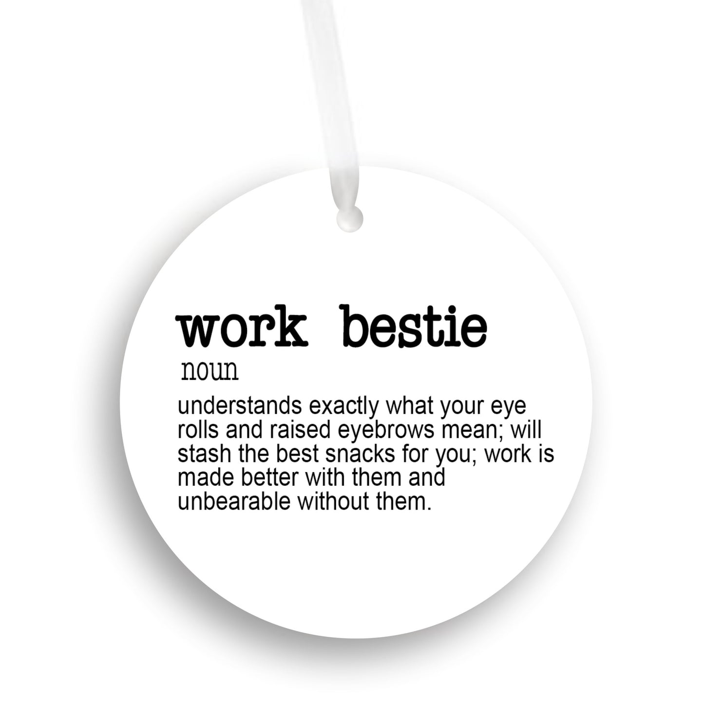 Work Bestie Car Charm Accessory Gift