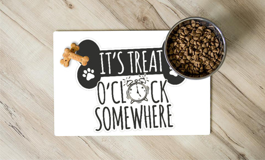 Treat Placemat Gift for a Furry Best Friend | Waterproof Pet Placemat