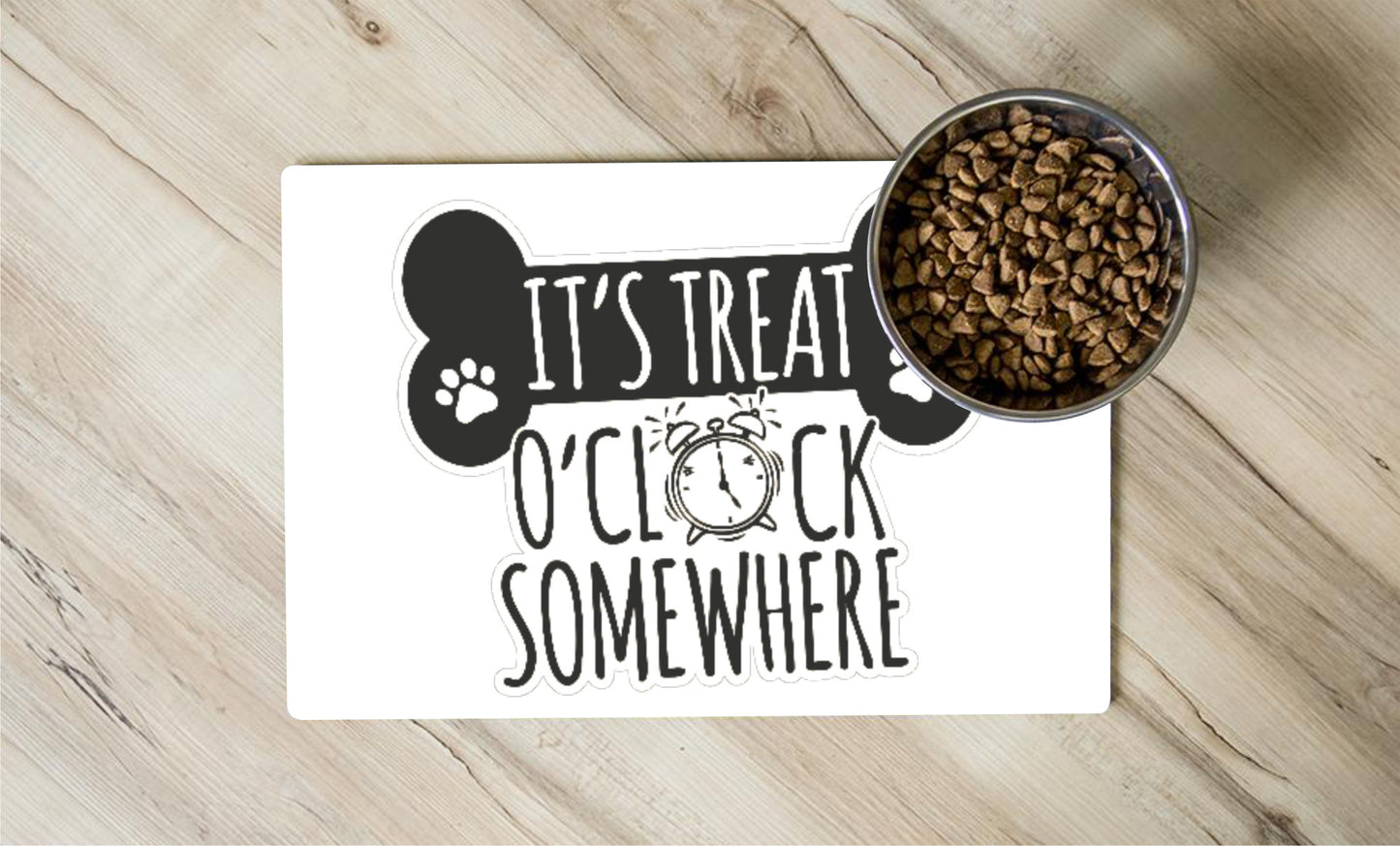 Treat Placemat Gift for a Furry Best Friend | Waterproof Pet Placemat