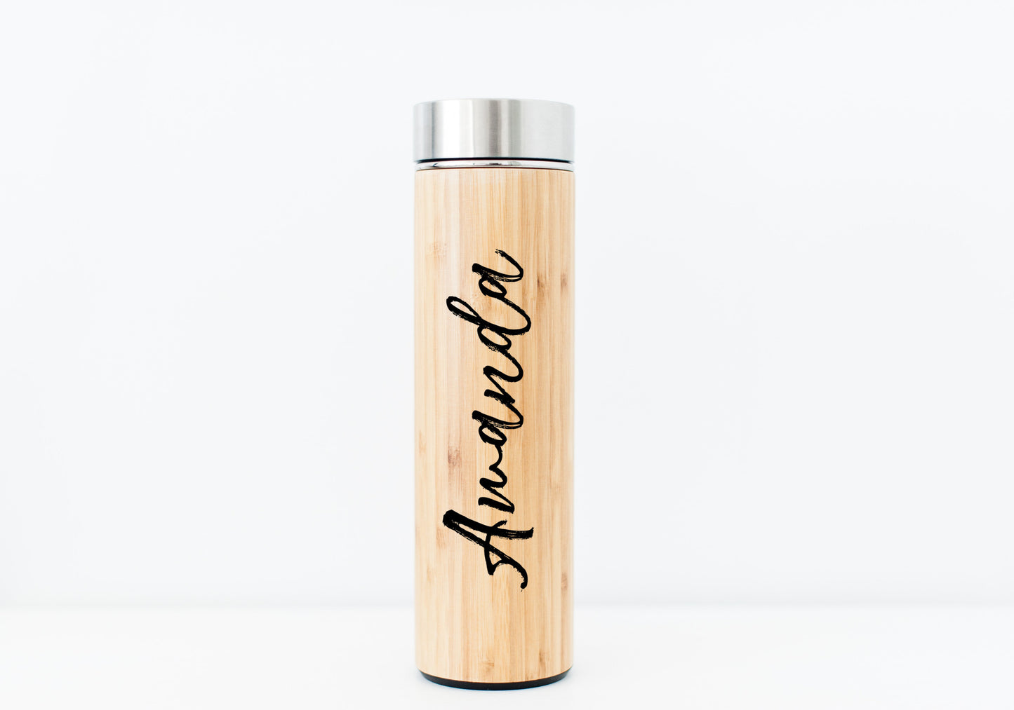 Name Eco-Friendly Bamboo Water Bottle | Hot Beverage Tumbler