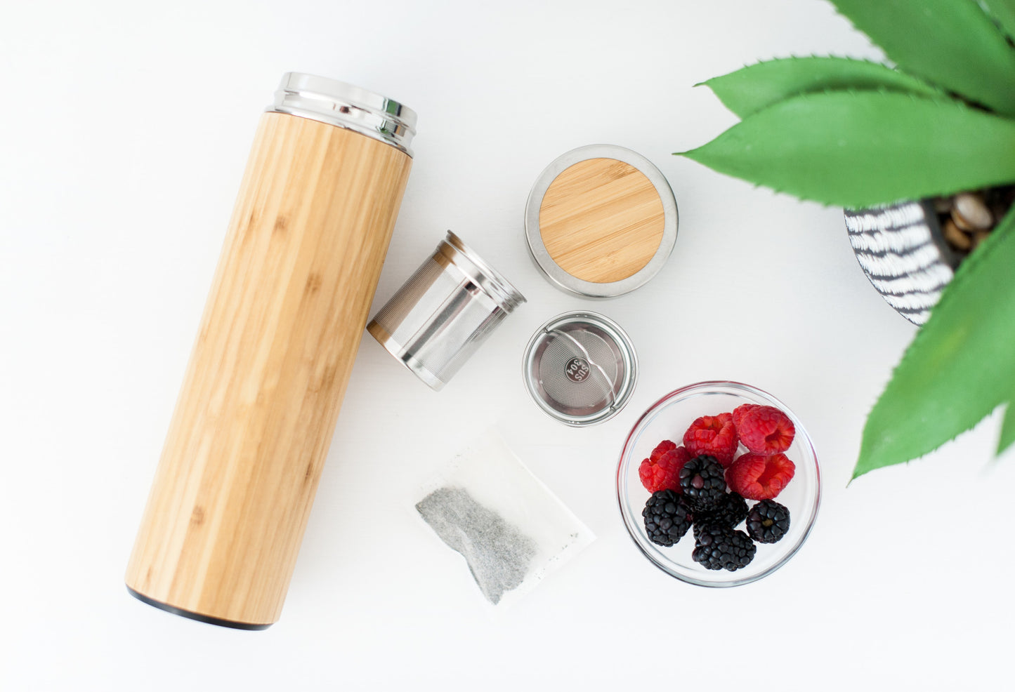 Name Eco-Friendly Bamboo Water Bottle | Hot Beverage Tumbler