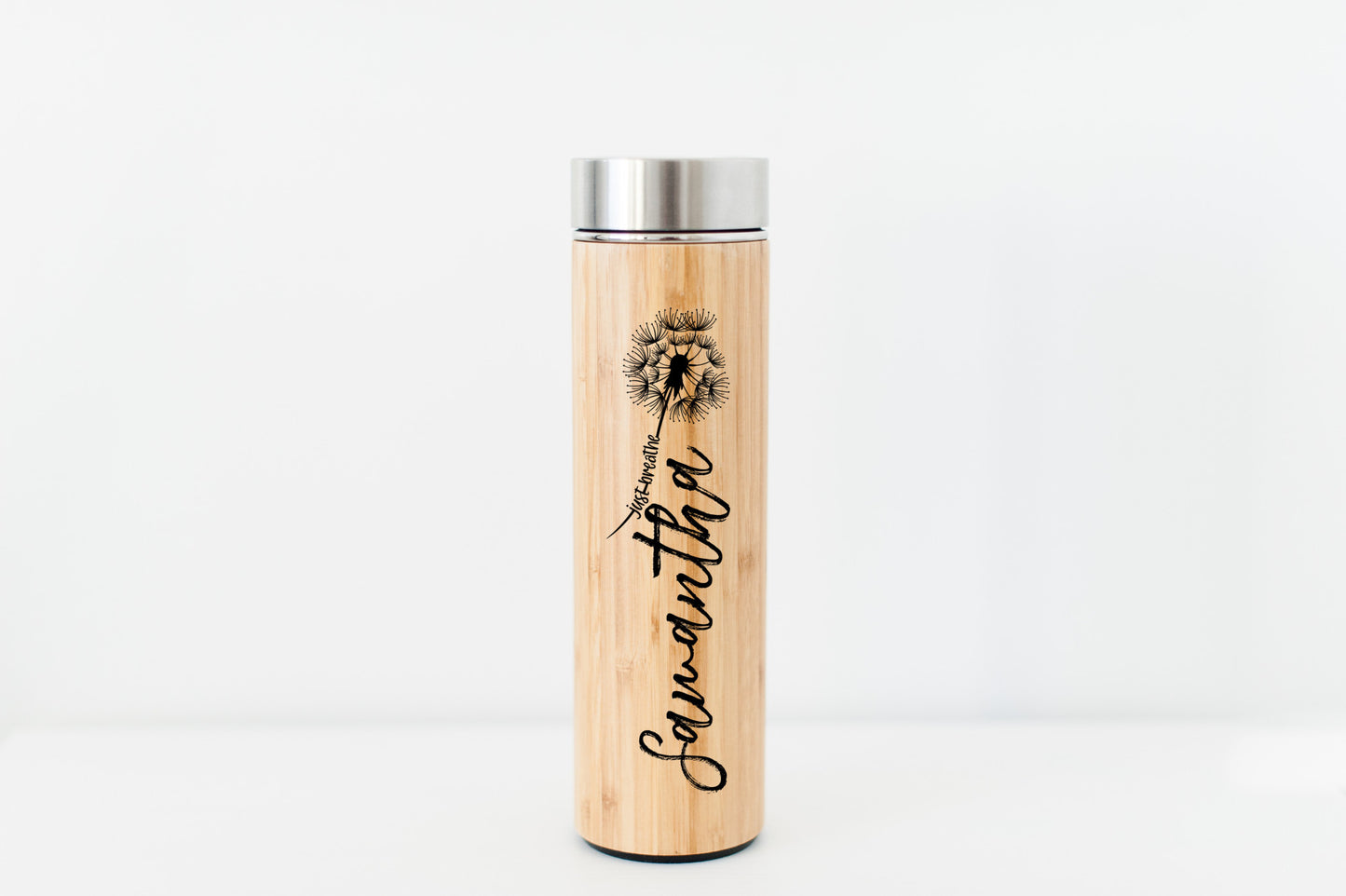 Name Flower Eco-Friendly Bamboo Water Bottle