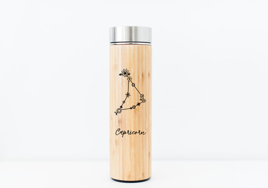 Capricorn Bamboo Water Bottle