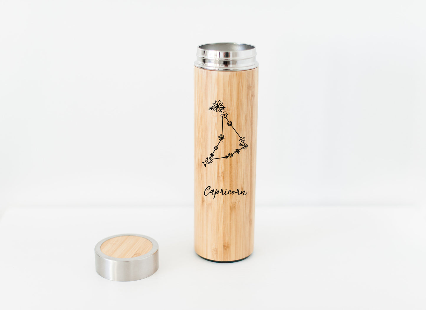 Capricorn Bamboo Water Bottle