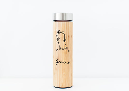 Gemini Zodiac Sign Water Bottle