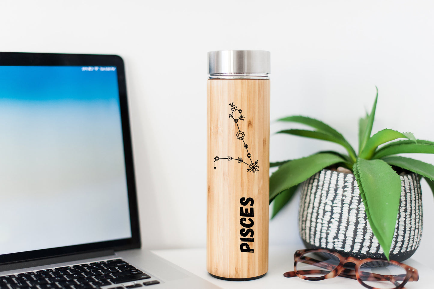 Pisces Zodiac Sign Hot Beverage Tumbler