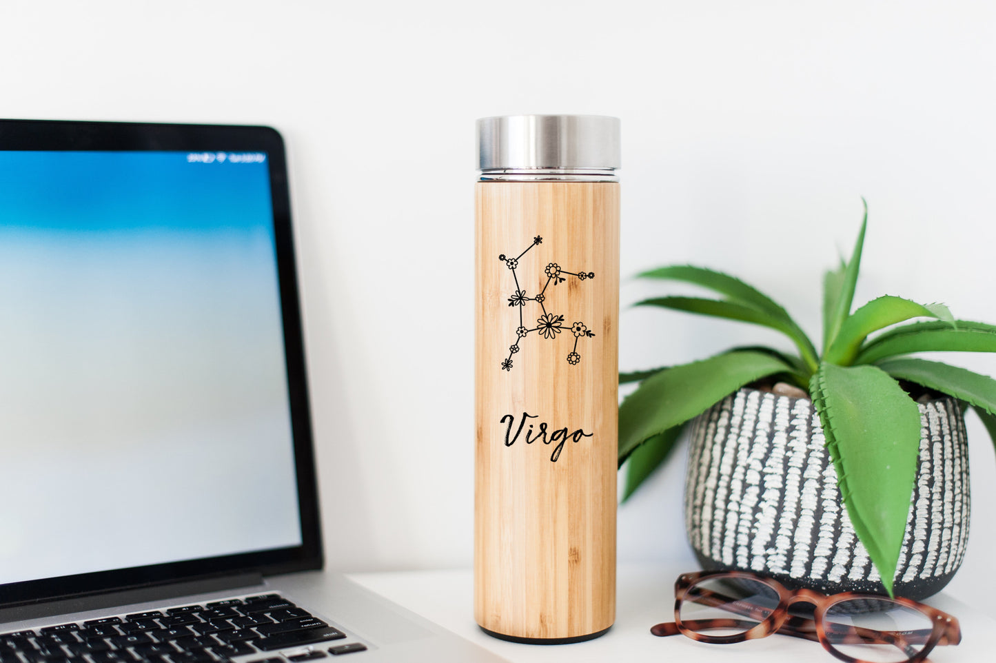 Virgo Zodiac Sign Water Bottle