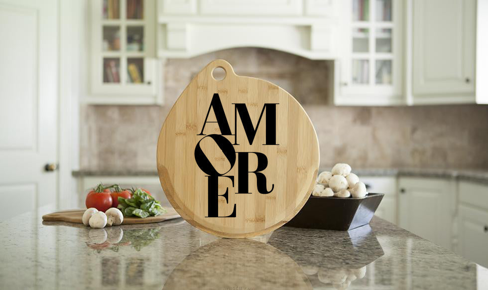 PERSONALIZE YOUR PIZZA BOARD | ENGRAVE NAME, INITIALS, OR MESSAGE ON BEAUTIFUL BAMBOO WOOD | NICE ACCENT PIECE FOR YOUR NEXT FAMILY EVENT | THE PERFECT HOUSEWARMING OR NEWLYWED PRESENT | MADE IN USA