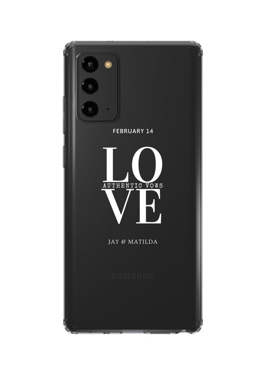 Wedding Vows Samsung Phone Case Clear