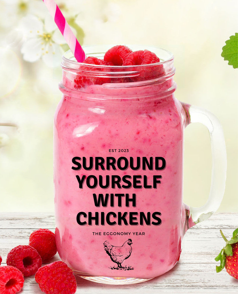 Surround Yourself With Chickens Mason Jar