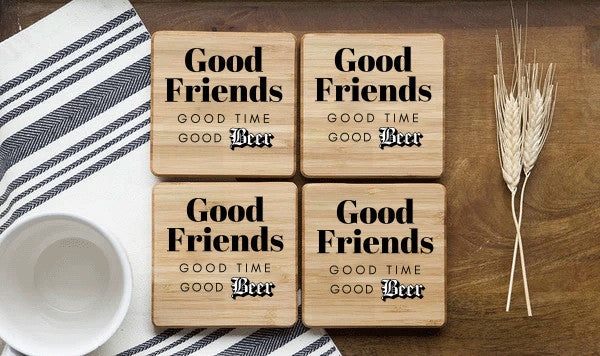 Good Beer Bamboo Coasters