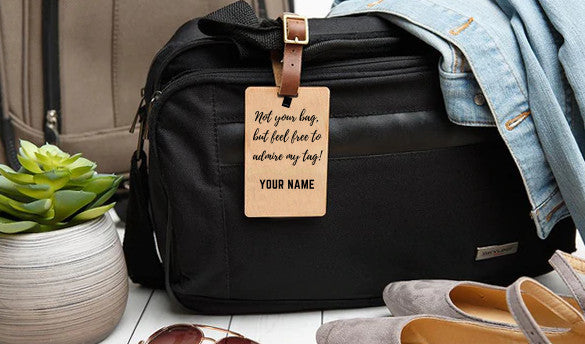 Not your Bag, but You can Admire my Tag Bamboo Luggage Tag (Black)