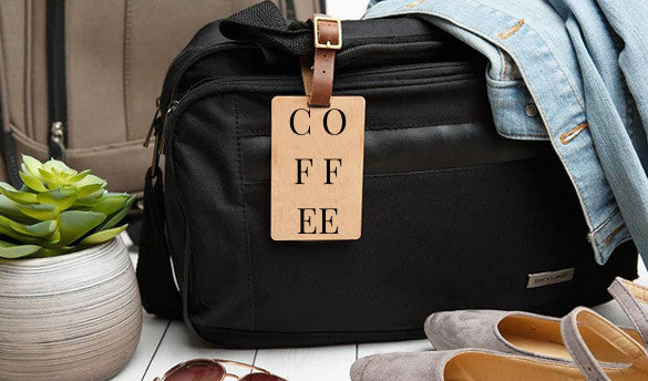 Coffee Lover Luggage Tag, Luggage Tag ID for Coffee Lovers