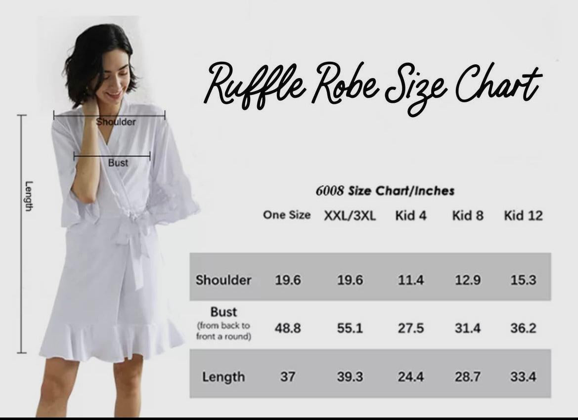 Luxurious Silk-Like Robes for Her - Elegant Ruffle Robes to Treat Your Bridesmaids, Bridal Party Gift Idea