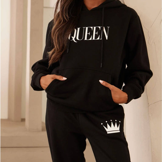 Oversized Black Queen Hoodie Custom Made by Passion of Essence